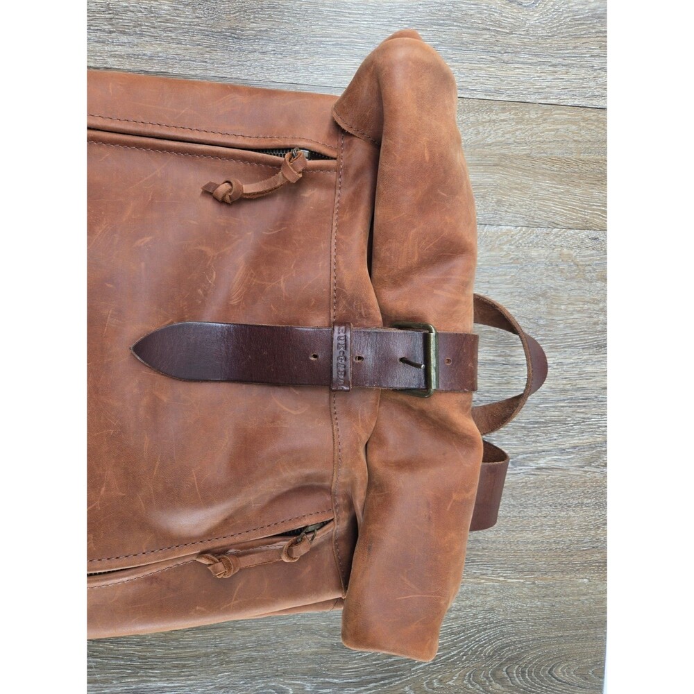 Kruk Garage Highway Backpack SE032 Men's L Cognac Brown Leather Roll Top - Picture 5 of 16